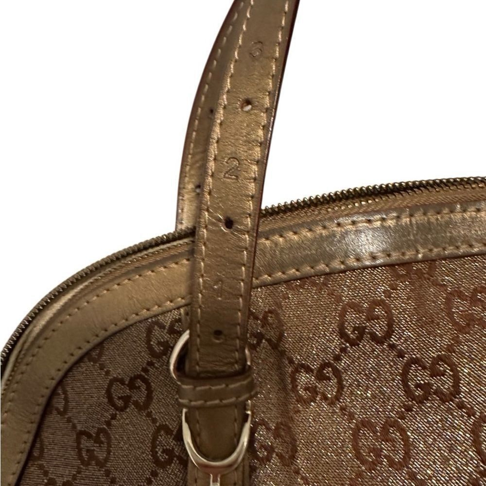 Gucci Brown Shoulder Bag with Leather Trim - Picture 6 of 11